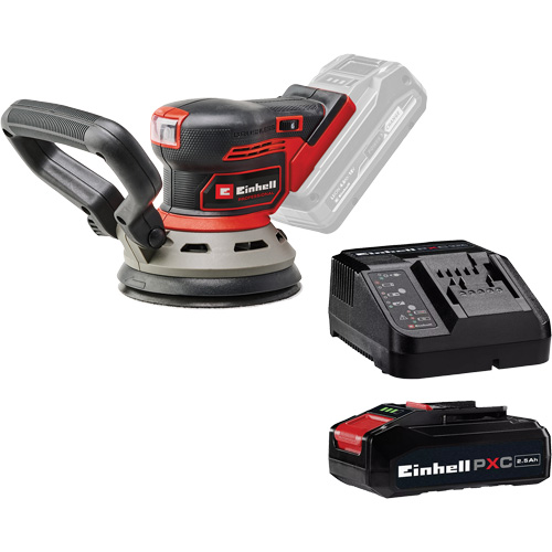 Professional Random Orbit Sander with 2.5Ah PXC Battery & Charger Starter Kit, 5" Sand Paper, 18 V, 6000 - 24000 OPM Chandler Sales