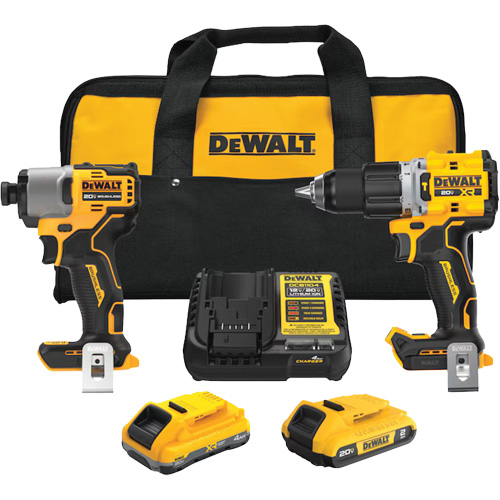 Ensemble de perceuse-visseuse sans fil et sans balais de premi&egrave;re qualit&eacute; XR, 20 V Chandler Sales