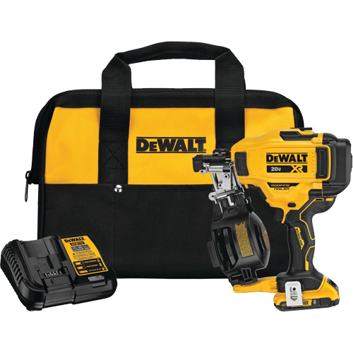 15° Cordless Coil Roofing Nailer Kit, 20 V, Lithium-Ion Chandler Sales