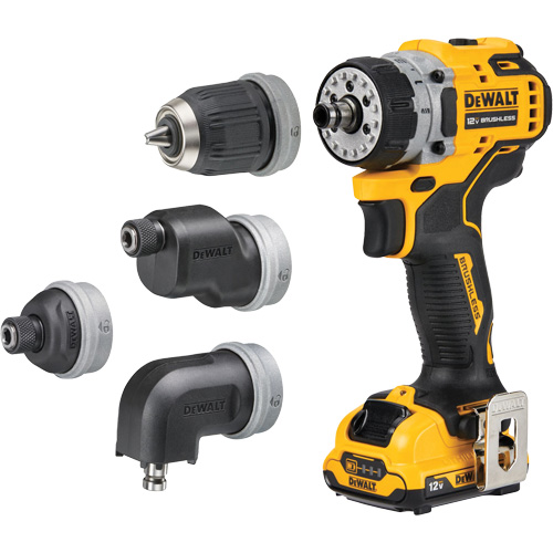 XTREME Brushless Cordless 5-in-1 Drill/Driver Kit, Lithium-Ion, 12 V, 3/8" Chuck Chandler Sales