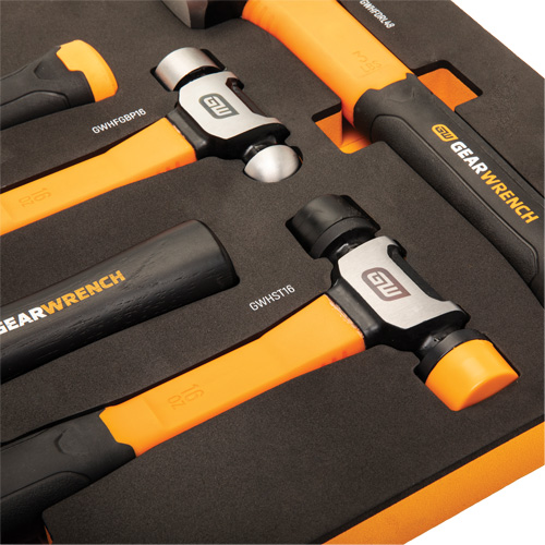 Mixed Hammer Set in Foam Storage Tray, 5 Pieces Chandler Sales