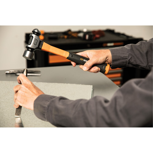 Ball Pein Hammer, 32 oz. Head Weight, Plain/Polished Face, Fibreglass Handle Chandler Sales
