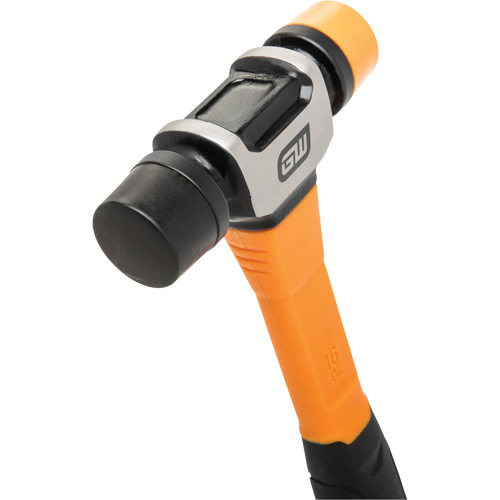Soft Face Hammer, 16 oz. Head Weight, Plain Face, Solid Steel Handle, 12-1/4" L Chandler Sales