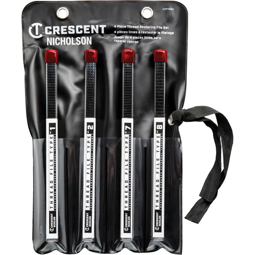 4-Piece Thread Restoring File Set, Square, 9" Chandler Sales