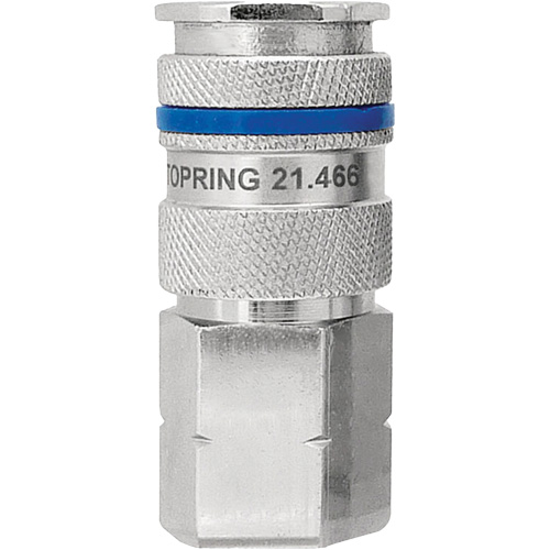 QUIKSILVER Industrial Quick Coupler, Nickel Plated Brass, 3/8", Female NPT, 435 PSI Chandler Sales