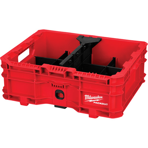 Bac &agrave; profil bas PACKOUT, 15" x 18-5/8" x 6-5/8", Noir/Rouge Chandler Sales