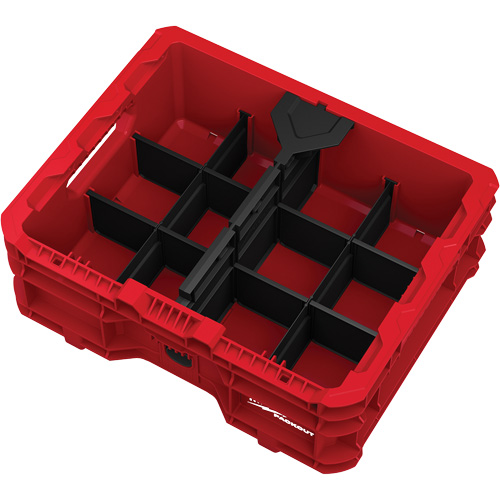Bac &agrave; profil bas PACKOUT, 15" x 18-5/8" x 6-5/8", Noir/Rouge Chandler Sales