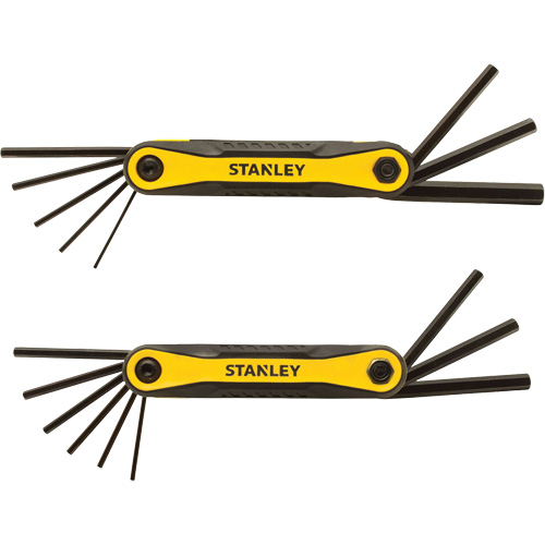 2-Piece Durable Folding Hex Keys, 8 Pcs., Metric & Imperial Chandler Sales