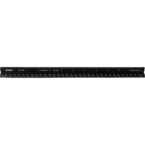 Architect's Rule, 12" L, Aluminum Chandler Sales