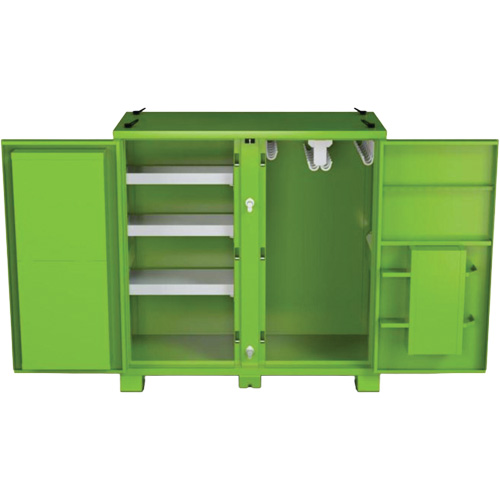 Onsite PPE Storage Cabinet, Steel, High-Visibility Lime Green Chandler Sales