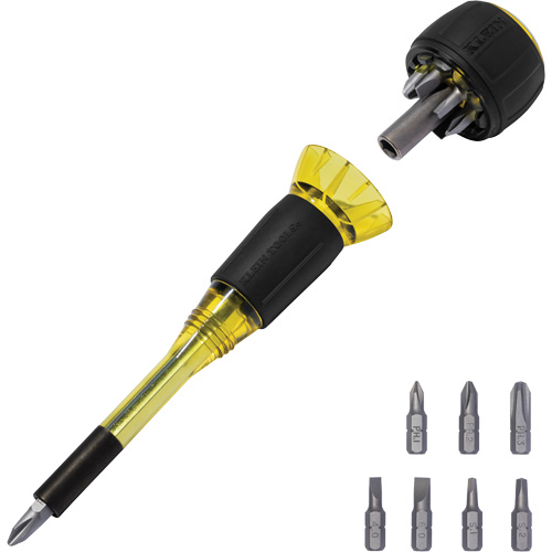 Tournevis 8-en-1 Tru-Grip avec raccourci, 6-57/100" lo, Prise Plastique Chandler Sales