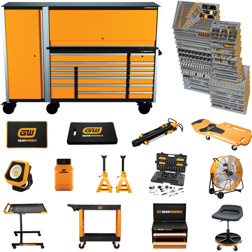 MEGAMOD Mechanics Tool Set in Premium Modular Foam Trays with Tool Storage & Shop Equipment, 1629 Pieces Chandler Sales