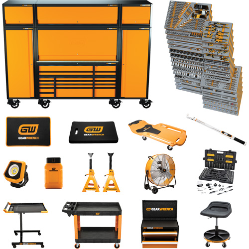 MEGAMOD Mechanics Tool Set in Premium Modular Foam Trays with Tool Storage & Shop Equipment, 1858 Pieces Chandler Sales