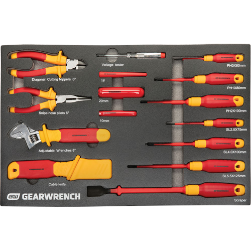 Jeu d'outils VDE isol&eacute;s, 1000 V, 72 M Chandler Sales