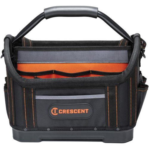 Sac ouvert de 14" pour outils d'ouvrier, 1680 Denier/Polyester, 25 pochettes, Noir/Gris/Orange Chandler Sales