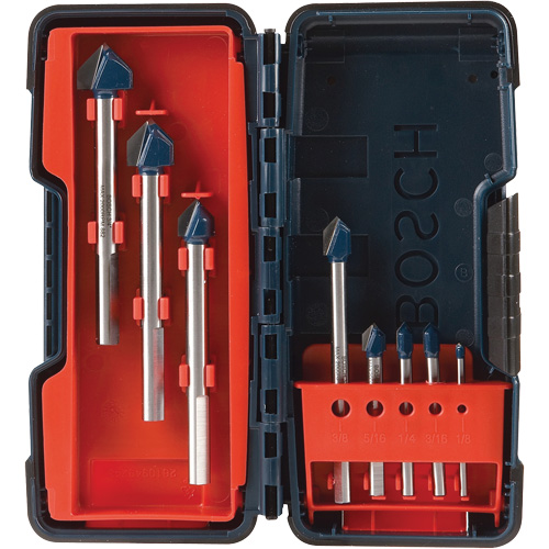 Glass & Tile Drill Bit Set, 8 Pieces, Carbide Chandler Sales