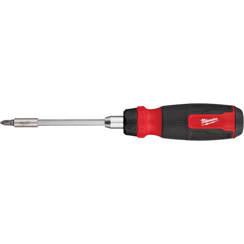 14-in-1 Ratcheting 1/4" Drive Multi-Bit Screwdriver, 10-11/100" L, Cushion Grip Handle Chandler Sales