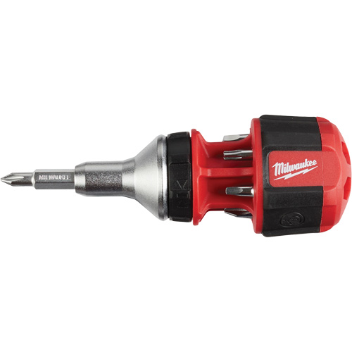 Tournevis compact &agrave; cliquet 8-en-1 &agrave; embouts multiples avec porte-embout de 1/4", Prise Coussin&eacute;e Chandler Sales