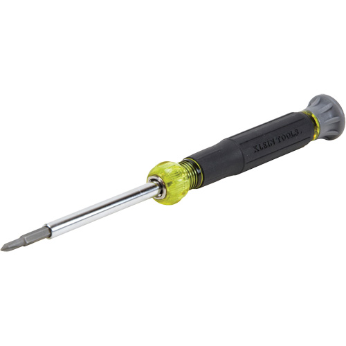 4-in-1 Multi-Bit Electronics Screwdriver with Slotted & Phillips Bits, 6-1/2" L, Cushion Grip Handle Chandler Sales