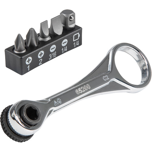 5-Piece Slim-Profile Mini Ratchet Set, 5/16"/1/4" Drive, Plain Handle Chandler Sales