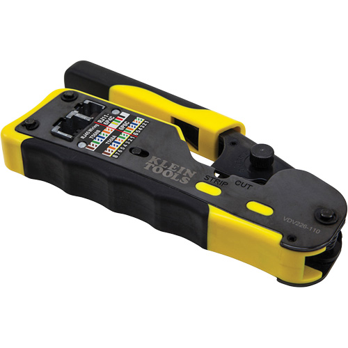 Ratcheting Ethernet Cable Crimper/Stripper/Cutter for Pass-Thru Connectors Chandler Sales