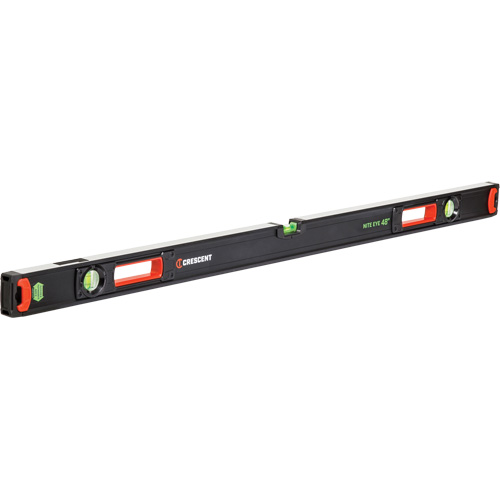 NITE EYE Beam Level, Box, 4' L, Aluminum, 3, Non-Magnetic Chandler Sales