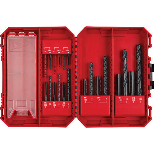 M3 to M12 Metric Straight Flute Plug Tap & Drill Bit Set, 20 Pieces Chandler Sales