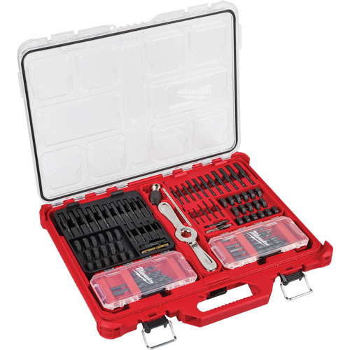 Jeu de tarauds et fraises m&eacute;triques & SAE PACKOUT avec poign&eacute;e HEX-LOCK 2-en-1, 107 Morcea Chandler Sales