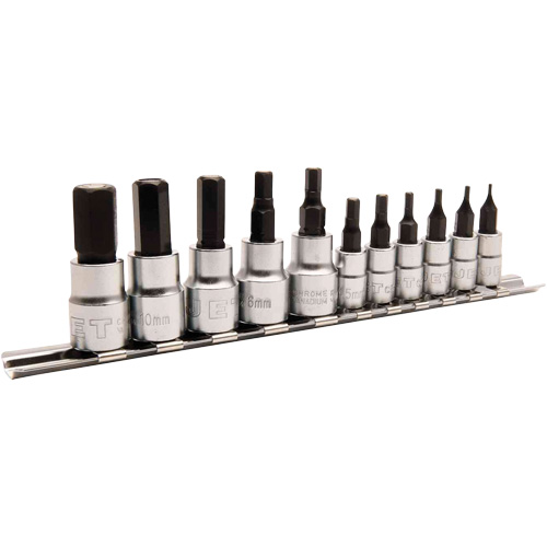 Magnetic Metric Bit Socket Set JMHB-11M, Hex, 1/4"/3/8" Drive, 11 Pcs Chandler Sales