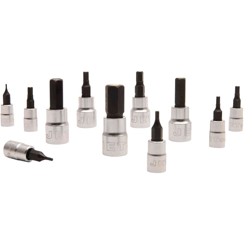 Magnetic Metric Bit Socket Set JMHB-11M, Hex, 1/4"/3/8" Drive, 11 Pcs Chandler Sales