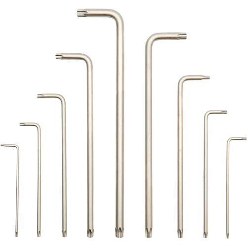 Jeu de cl&eacute;s inviolables magn&eacute;tiques extra-longues JMTK-9L., 9 mcx, Torx Chandler Sales