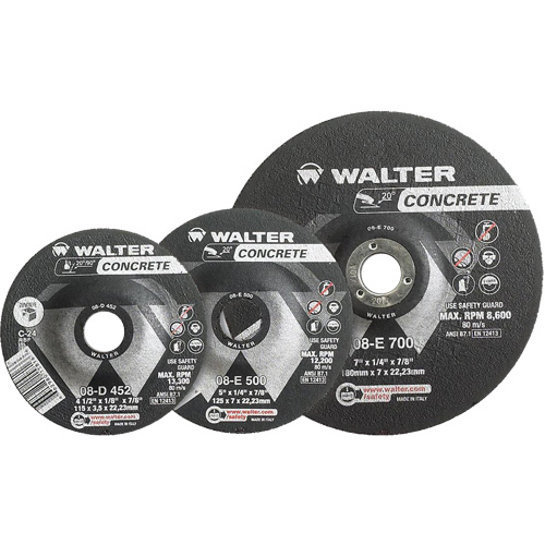 Depressed Centre Grinding Wheels - Concrete Type 27, 4-1/2" x 1/4", 7/8" Arbor, Type 27 Chandler Sales