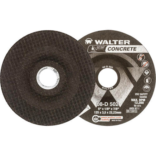 Depressed Centre Grinding Wheels - Concrete Type 27, 5" x 1/8", 7/8" Arbor, Type 27 Chandler Sales