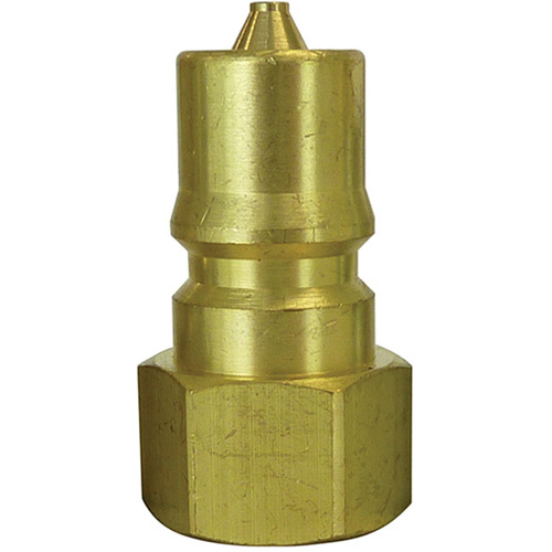 Hydraulic Quick Coupler Plug, 3/4" Dia., Brass Chandler Sales