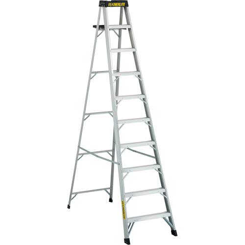 3400 Series Industrial Extra Heavy-Duty Step Ladder, 10', Aluminum, 300 lbs. Capacity, Type 1A Chandler Sales