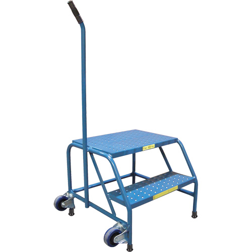Escabeaux roulants Tilt-N-Roll, 2 marche(s), 24" l x 29" la x 19" h, Capacit&eacute; 300 lb Chandler Sales