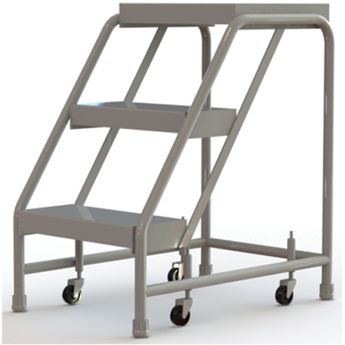 &eacute;chelles roulantes, 3 marches, Largeur de la marche 16", Hauteur de la plateforme 30", Aluminium Chandler Sales