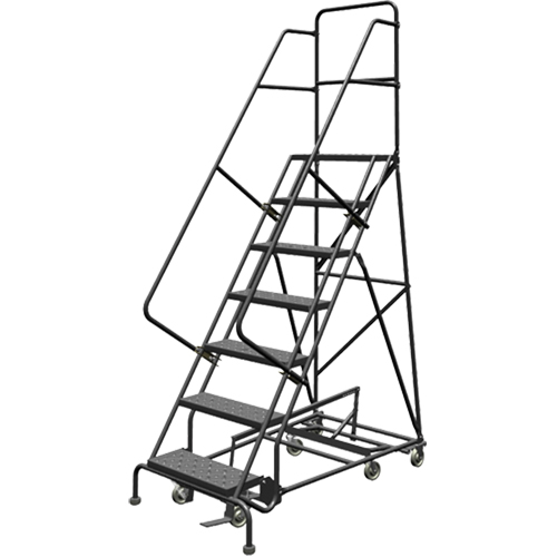 &eacute;chelles roulantes multidirectionnelles, 7 marches, Largeur de la marche 24", Hauteur de la plateforme 70", Acier Chandler Sales
