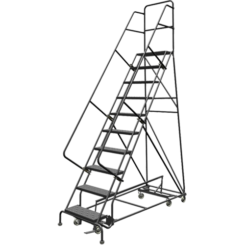 &eacute;chelles roulantes multidirectionnelles, 10 marches, Largeur de la marche 24", Hauteur de la plateforme 100", Acier Chandler Sales