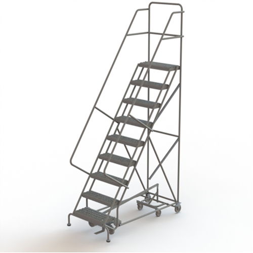 &eacute;chelles roulantes multidirectionnelles, 9 marches, Largeur de la marche 24", Hauteur de la plateforme 90", Acier Chandler Sales