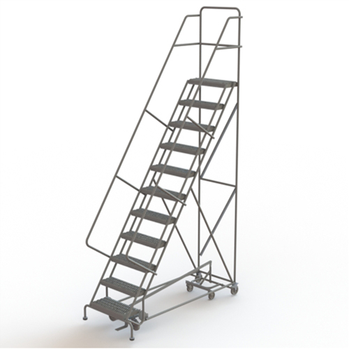&eacute;chelles roulantes multidirectionnelles, 11 marches, Largeur de la marche 24", Hauteur de la plateforme 110", Acier Chandler Sales