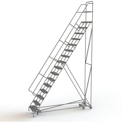 &eacute;chelles roulantes multidirectionnelles, 16 marches, Largeur de la marche 24", Hauteur de la plateforme 160", Acier Chandler Sales