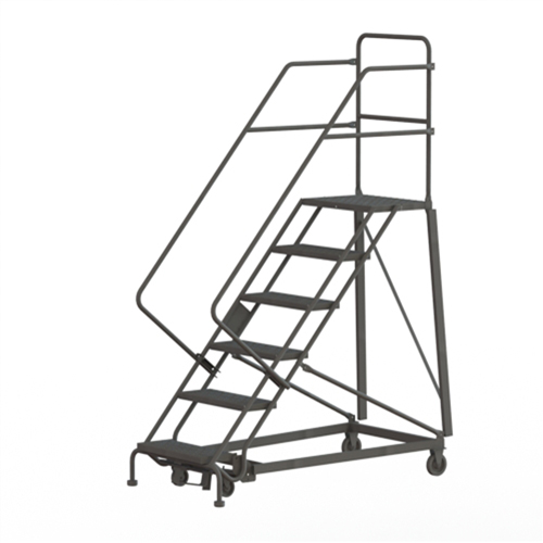 Heavy Duty Safety Slope Ladder, 6 Steps, Perforated, 50° Incline, 60" High Chandler Sales