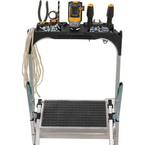 Tilt & Roll Step Stool Ladder, 2 Steps, 23" x 21" x 34.50" High Chandler Sales