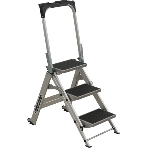 Tilt & Roll Step Stool Ladder, 3 Steps, 34" x 22" x 50.75" High Chandler Sales