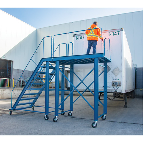 &eacute;chelle &agrave; neige, Acier, 10 Marches, 99" ha, 85-1/2" p, 48" Marche, Stri&eacute; Chandler Sales