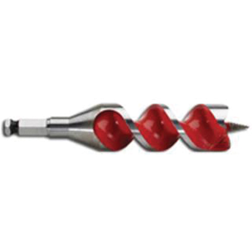 Ship Auger Drill Bit, 1-1/4 Diameter, 4" Flute, 7/16" Hex Shank Chandler Sales