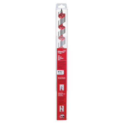 Ship Auger Drill Bit, 1-1/4" Diameter, 15" Flute, 7/16" Hex Shank Chandler Sales