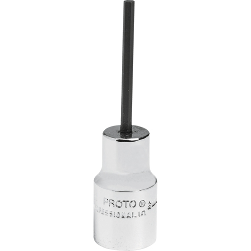 Standard Bit Socket, Hex, 2.5 mm x 1-7/8" L, 1/4" Drive Chandler Sales