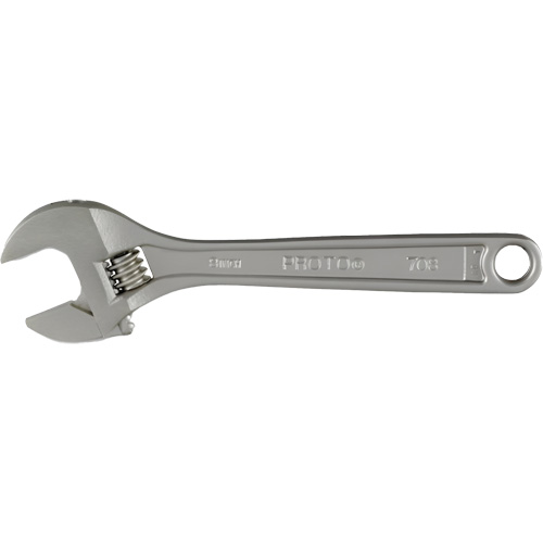 Adjustable Wrench With CLIK-STOP&reg;, 8" L, Plain Chandler Sales